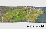 Satellite Panoramic Map of Kisarawe, semi-desaturated
