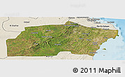 Satellite Panoramic Map of Kisarawe, shaded relief outside