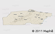 Shaded Relief Panoramic Map of Kisarawe, cropped outside