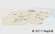 Shaded Relief Panoramic Map of Kisarawe, lighten