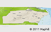 Shaded Relief Panoramic Map of Kisarawe, physical outside