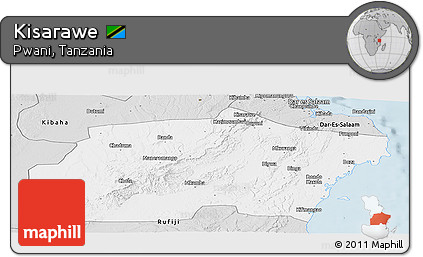 Silver Style Panoramic Map of Kisarawe
