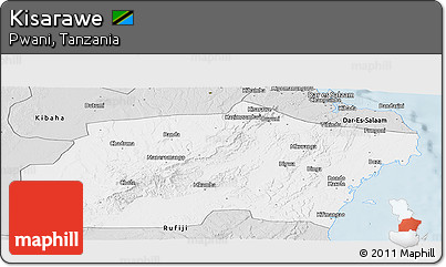 Silver Style Panoramic Map of Kisarawe