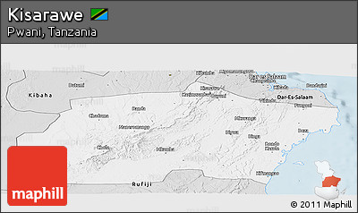Silver Style Panoramic Map of Kisarawe