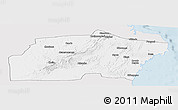 Silver Style Panoramic Map of Kisarawe, single color outside