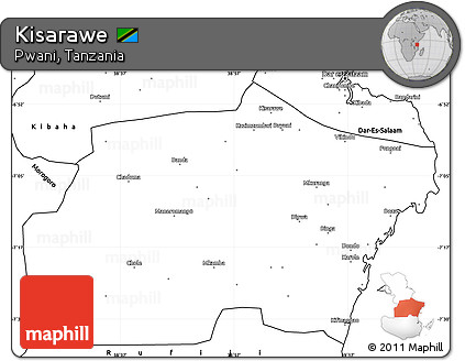 Blank Simple Map of Kisarawe