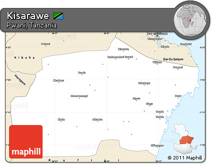 Classic Style Simple Map of Kisarawe
