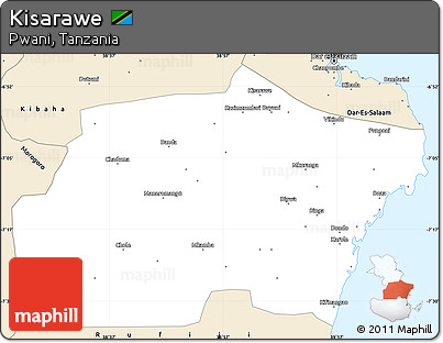 Classic Style Simple Map of Kisarawe