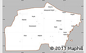 Gray Simple Map of Kisarawe, cropped outside