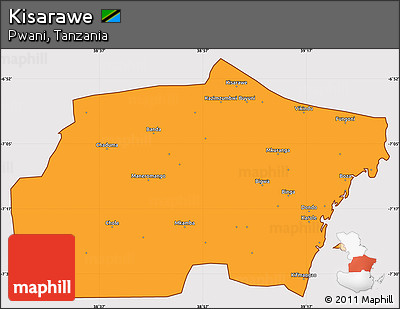 Political Simple Map of Kisarawe, cropped outside