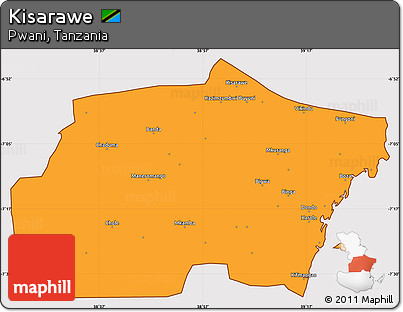 Political Simple Map of Kisarawe, cropped outside