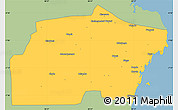 Savanna Style Simple Map of Kisarawe, single color outside