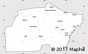 Silver Style Simple Map of Kisarawe, cropped outside