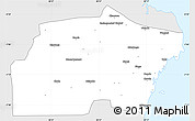 Silver Style Simple Map of Kisarawe, single color outside