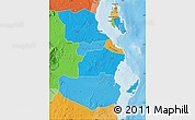 Political Shades Map of Pwani