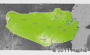 Physical 3D Map of Rufiji, darken, desaturated
