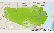 Physical 3D Map of Rufiji, shaded relief outside