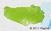 Physical 3D Map of Rufiji, single color outside