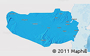 Political 3D Map of Rufiji, single color outside