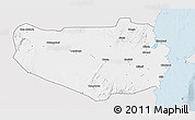 Silver Style 3D Map of Rufiji, single color outside
