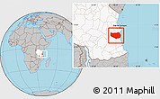 Gray Location Map of Rufiji, highlighted country