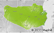 Physical Map of Rufiji, lighten, desaturated