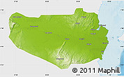 Physical Map of Rufiji, single color outside
