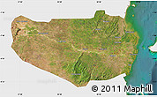 Satellite Map of Rufiji, single color outside