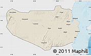 Shaded Relief Map of Rufiji, single color outside