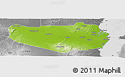 Physical Panoramic Map of Rufiji, desaturated