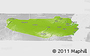 Physical Panoramic Map of Rufiji, lighten, desaturated
