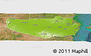 Physical Panoramic Map of Rufiji, satellite outside