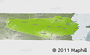 Physical Panoramic Map of Rufiji, semi-desaturated