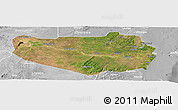 Satellite Panoramic Map of Rufiji, lighten, desaturated