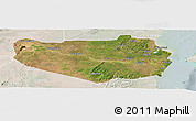 Satellite Panoramic Map of Rufiji, lighten
