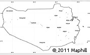 Blank Simple Map of Rufiji, cropped outside