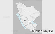 Gray 3D Map of Rukwa, single color outside