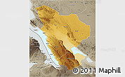 Physical 3D Map of Rukwa, semi-desaturated