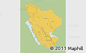 Savanna Style 3D Map of Rukwa, single color outside