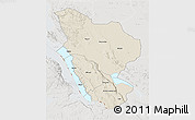 Shaded Relief 3D Map of Rukwa, lighten, semi-desaturated