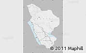 Gray Map of Rukwa, single color outside