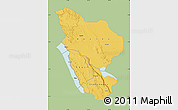 Savanna Style Map of Rukwa, single color outside