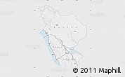 Silver Style Map of Rukwa, single color outside