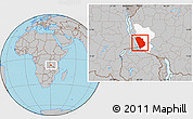 Gray Location Map of Nkasi, highlighted parent region