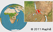 Satellite Location Map of Nkasi