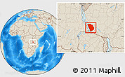 Shaded Relief Location Map of Nkasi