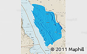 Political Map of Nkasi, shaded relief outside