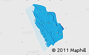 Political Map of Nkasi, single color outside