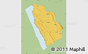 Savanna Style Map of Nkasi, single color outside