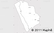 Silver Style Simple Map of Nkasi, cropped outside